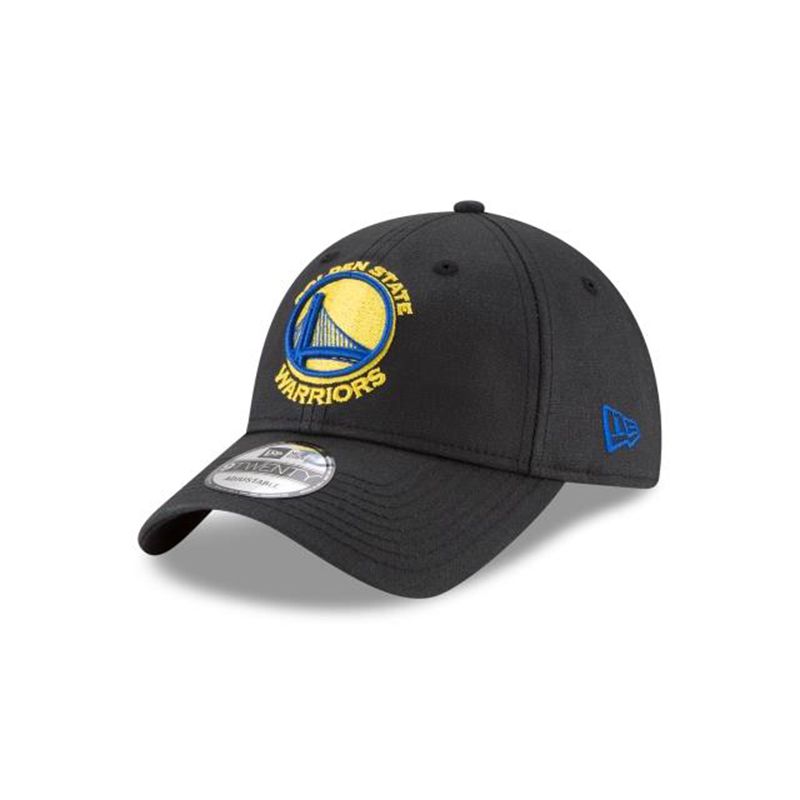 NBA Golden State Warriors Waxed Canvas 9Twenty Adjustable (TEO2811) - Black New Era Caps